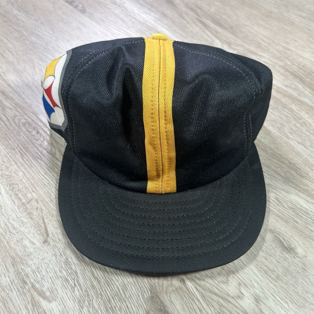 VTG Pittsburgh Steelers Helmet Snapback Hat NFL Louisville Black Cap USA